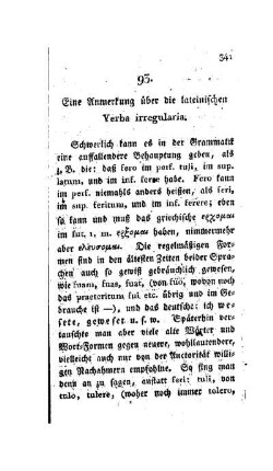 Eine Anmerkung über die lateinischen Verba irregularia : [93.]
