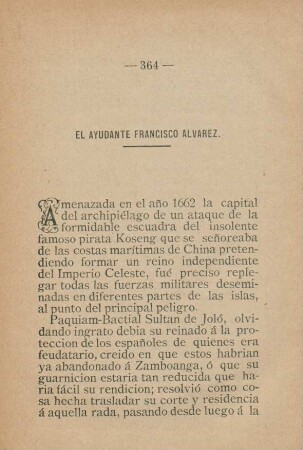 El Ayudante Francisco Alvarez