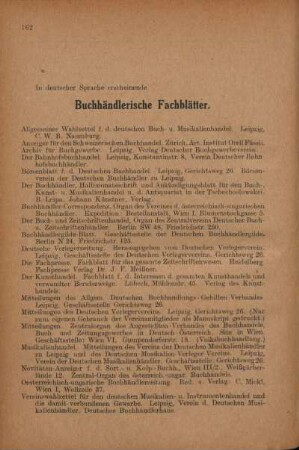 Buchhändlerische Fachblätter