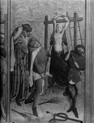 Barbara-Altar — Szenen aus dem Leben der heiligen Barbara — Barbaras Feuerpein