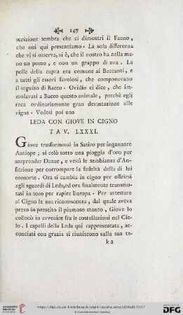 Leda con Giove in Cigno Tav. LXXXI