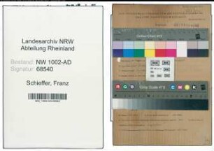 Entnazifizierung Franz Schieffer, geb. 25.07.1895 (Kassenassistent)