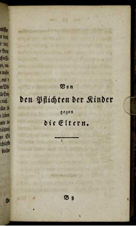 Von den Pflichten der Kinder gegen die Eltern.