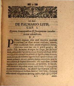 Specimen Inaugurale De Palmario Litis