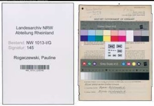 Entnazifizierung Pauline Rogaczewski , geb. 25.02.1892 ()
