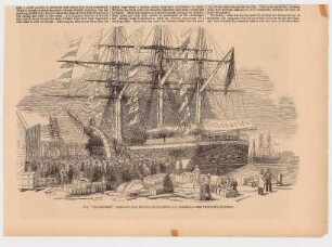 The "Ballengeigh" emigrant ship leaving Southampton for Australia, Mrs. Chisholm's farewell