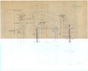 Döllgast, Hans; München; Alte Pinakothek, Wiederaufbau - Schnitt