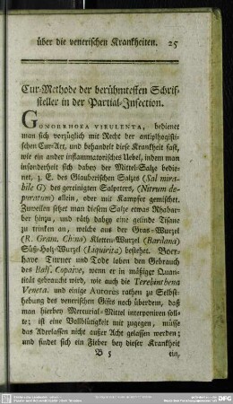 Cur-Methode der berühmtesten Schriftsteller in der Partial-Infection