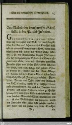 Cur-Methode der berühmtesten Schriftsteller in der Partial-Infection