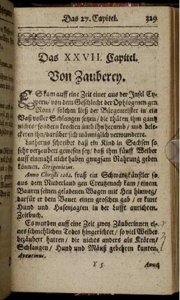 Das XXVII. Capitel. Von Zauberey