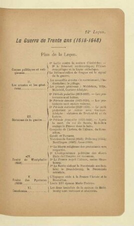 La Guerre de Trente ans (1618-1648)