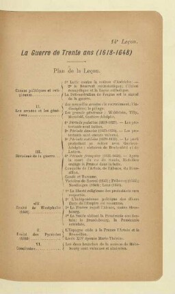 La Guerre de Trente ans (1618-1648)