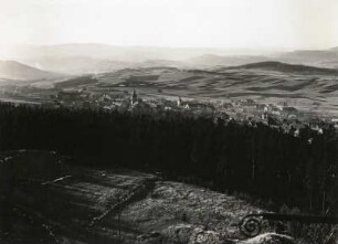 Blick vom Scheibenberg auf die Stadt Scheibenberg