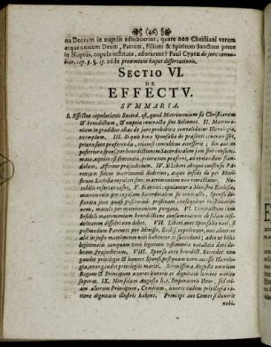 Sectio VI. De Effectu.