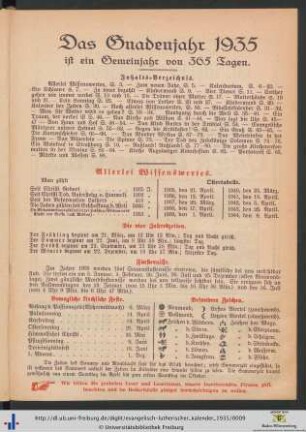 Das Gnadenjahr 1935.