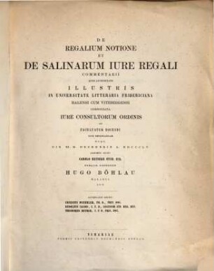 De Regalium notione et de Salinarum jure regali commentarii