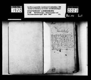 Steuerbeschreibungen und Steuerregister im Amt Wasseralfingen