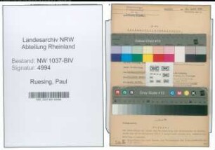 Entnazifizierung Paul Ruesing , geb. 28.02.1887 (Finanzangestellter)