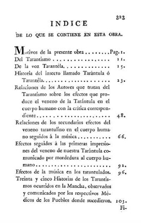 INDICE de lo que se contiene en esta obra.