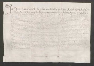 Instrumentum cautionis des Johann Christoph von Rotberg.