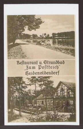 Restaurant und Strandbad "Zum Postteich" Heidenoldendorf. Detmold. Heidenoldendorf. Papierabzug