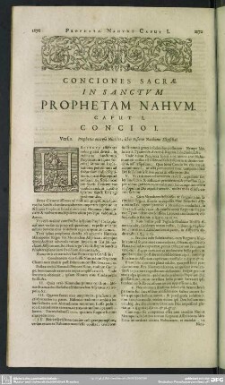 Conciones Sacrae In Sanctum Prophetam Nahum