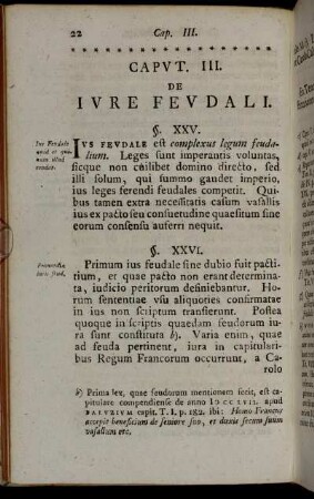Caput III. De jure feudali.