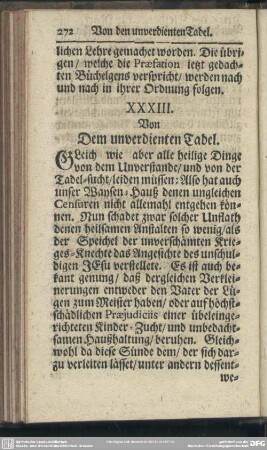 XXXIII. Von Dem unverdienten Tadel