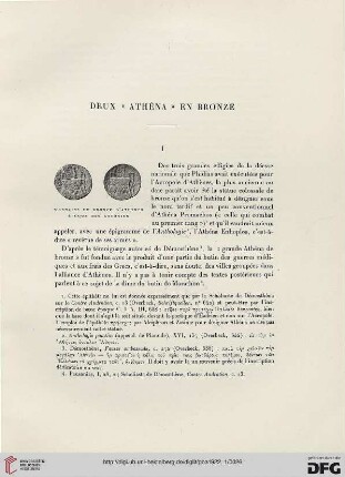 5. Pér. 6.1922: Deux „Athéna" en bronze