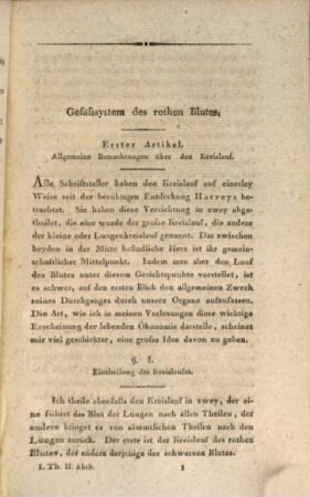 Allgemeine Anatomie : angewandt auf die Physiologie und Arzneywissenschaft, 1,2