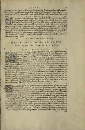 Marci Tvllii Ciceronis Epistolarvm Familiarivm Ad Brvtvm Liber.