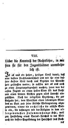 Ueber die Kenntnis der Rechtslehre, in wiefern sie für den Jugendbildner unentbehrlich ist