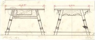 Pfann, Paul; München - Bogenhausen; Villa Jos. Selmayer - Tisch (Ansichten)