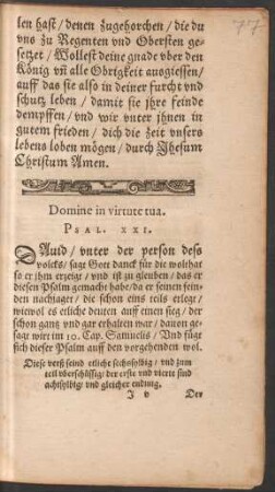 Domine in virtute tua. Psal. XXI.