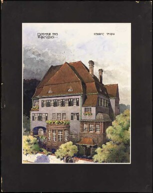 Wohnhaus für einen Architekten, Berlin: Perspektivische Ansicht