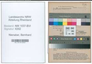 Entnazifizierung Bernhard Nienaber , geb. 09.03.1885 (Finanzverwalter)