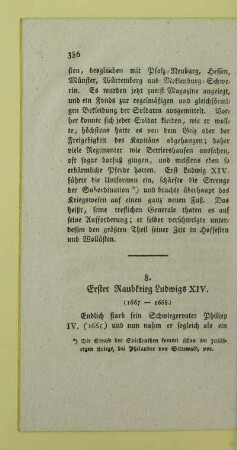 8. Erster Raubkrieg Ludwigs XIV. (1667 - 1668.)