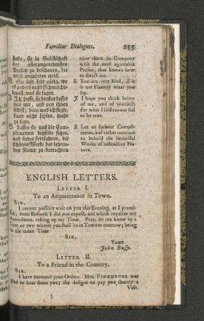 English Letters.