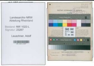 Entnazifizierung Adolf Leuschner , geb. 27.03.1887 (Metzger)