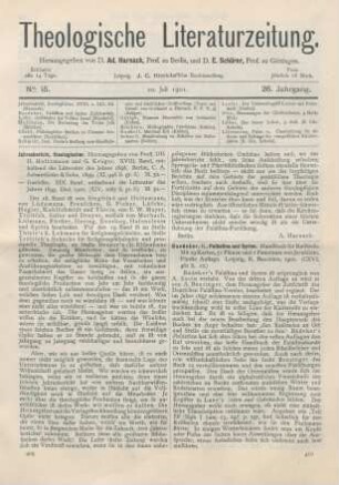410-411 [Rezension] Baedeker, K., Palästina und Syrien