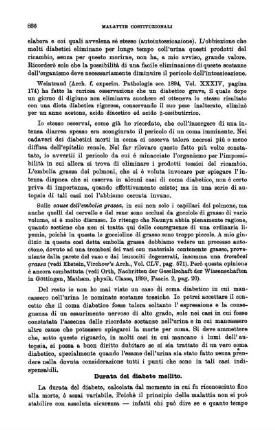 Durata del diabete mellito. - Trattamento del diabete.