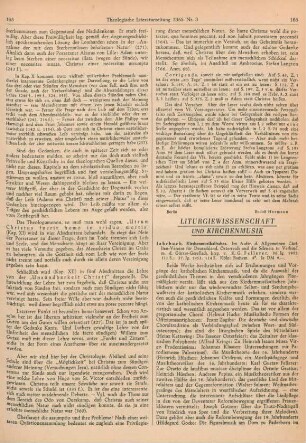 166-167 [Rezension] Jahrbuch, kirchenmusikalisches ; 36. Jg. 1953 ; 37. Jg 1953