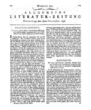 Versuch einer Beschreibung sehenswürdiger Bibliotheken Teutschlands nach alphabetischer Ordnung der Oerter. Bd. 1. Hrsg. v. F. C. G. Hirsching. Erlangen: Palm 1786