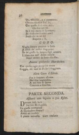 Parte Seconda = Zweyter Theil