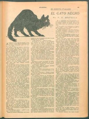 El gato negro : El cuento italiano