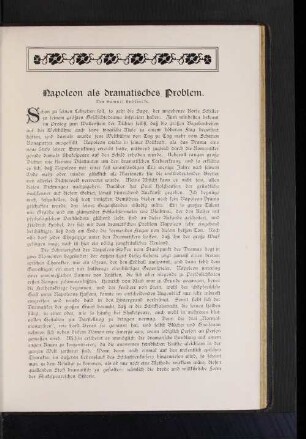 Napoleon als dramatisches Problem