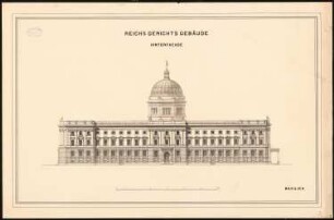 Reichsgericht, Leipzig: Aufriss Rückansicht