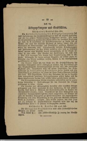 VI. Kriegsgefangene und Grabstätten