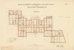 Landwirtschaftliches und Agrikultur-chemisches Institut der Albertus-Universität Königsberg: Blatt 1, Kellergeschoß