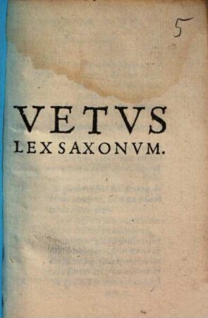 Vetus lex Saxonum